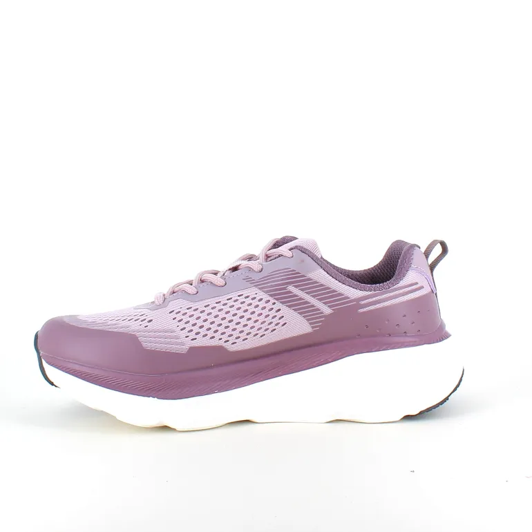 Lilla, stødabsorberende sko i åndbart mesh.