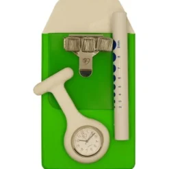 Lommebeskytter, penholder, penlygte og ur