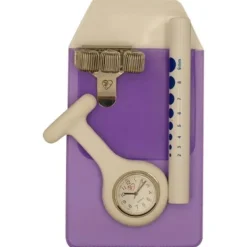 Lommebeskytter, penholder, penlygte og ur