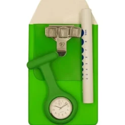 Lommebeskytter, penholder, penlygte og ur