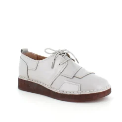 Lys beige skind snøresko med god stødabsorbering