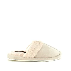 Lys grøn hjemmesko med synlig pelskant