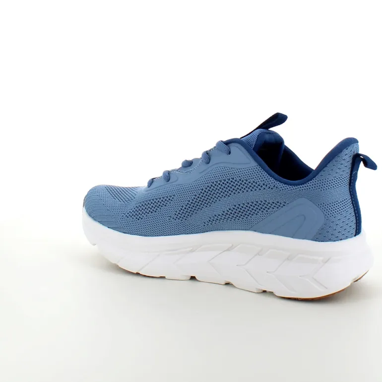 Lyseblå åndbar sko med god bredde
