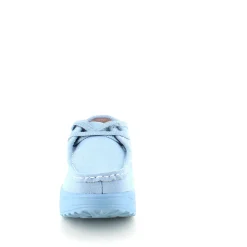 Lyseblå ruskindssko med gængesål og svangstøtte