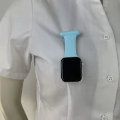 Lyseblå sygepleje silikone rem til Apple Watch