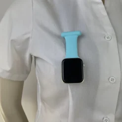 Lyseblå sygepleje silikone rem til Apple Watch