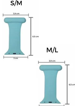 Lyseblå sygepleje silikone rem til Apple Watch