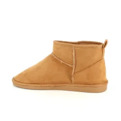 Lysebrun bamsestøvle med blødt foer og kort skaft