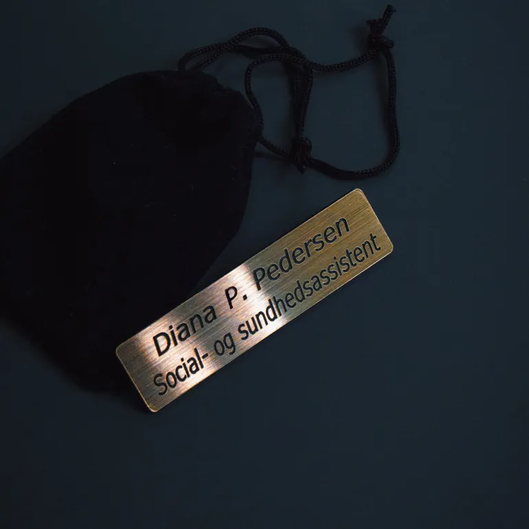 Magnet navneskilt, firkantet, afrundede hjørner