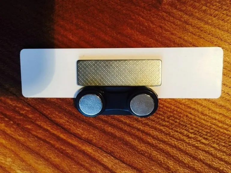 Magnet navneskilt, firkantet, afrundede hjørner