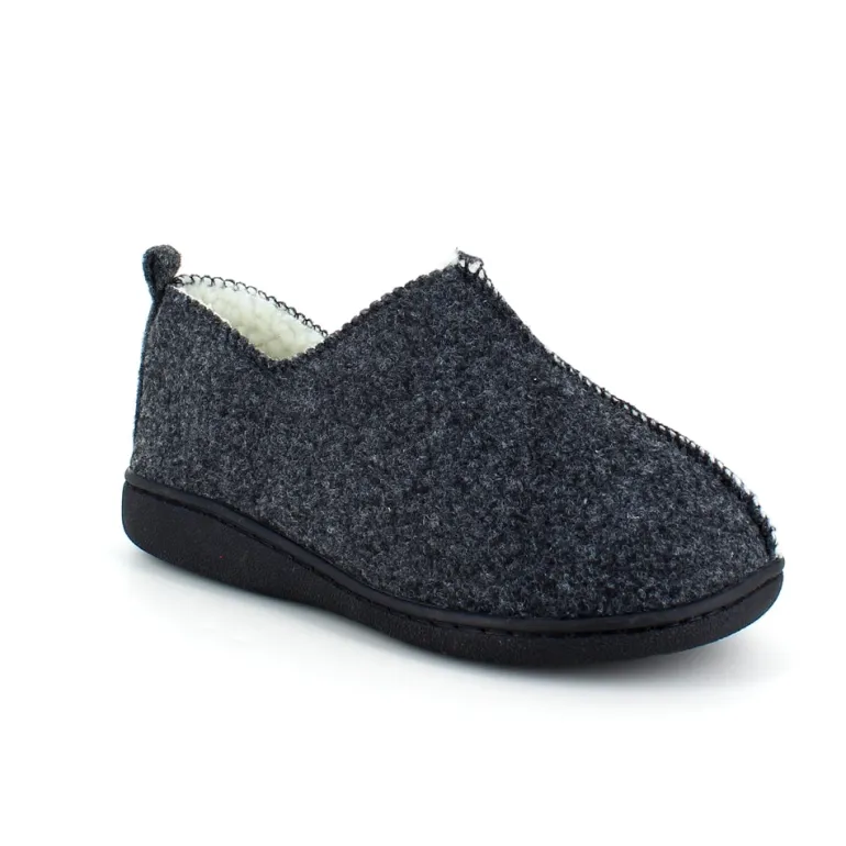 Meget blød og behagelig mørkegrå hjemmesko