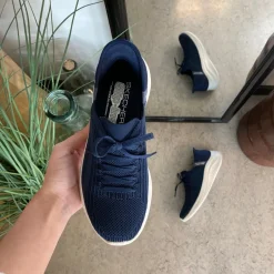 Mørkeblå Skechers Slip-ins med svangstøtte