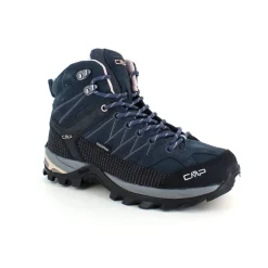 Mørkeblå vandtætte vandrestøvler fra CMP med pink detaljer.