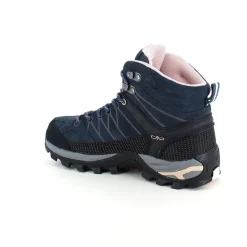 Mørkeblå vandtætte vandrestøvler fra CMP med pink detaljer.