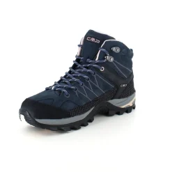 Mørkeblå vandtætte vandrestøvler fra CMP med pink detaljer.