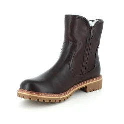 Mørkebrun vinterstøvle med foer og smarte detaljer