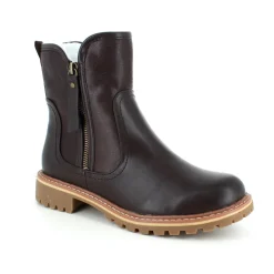 Mørkebrun vinterstøvle med foer og smarte detaljer