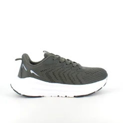 Mørkegrøn åndbar sko fra Endurance med effektiv stødabsorbering