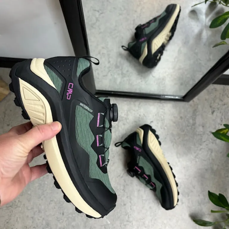 Mørkegrønne, vandtætte vandresko fra CMP med Boa-lukning