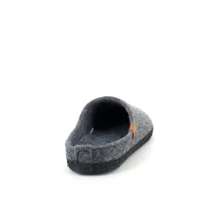 Mørkgrå filtet hjemmesko med svangstøtte