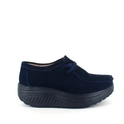 Navy ruskindssko med gængesål og svangstøtte