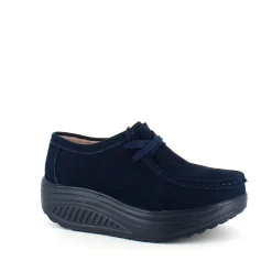 Navy ruskindssko med gængesål og svangstøtte