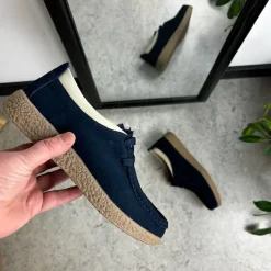 Navy ruskindssko med rågummisål