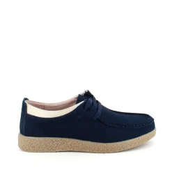 Navy ruskindssko med rågummisål