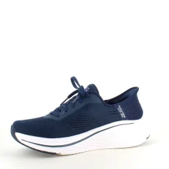 Navy Slip-ins fra Skechers med snørre og Max Cushion bund