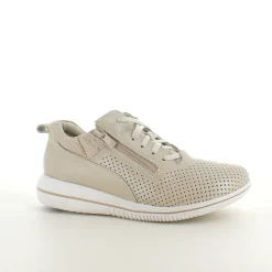 Åndbar beige sneakers fra Green Comfort