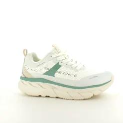 Åndbare Endurance Comfortfit sneakers med grønne detaljer