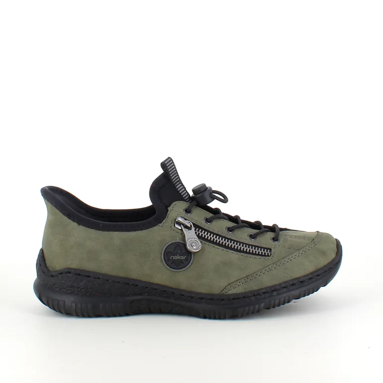 Olivengrøn Rieker slip-on sneakers