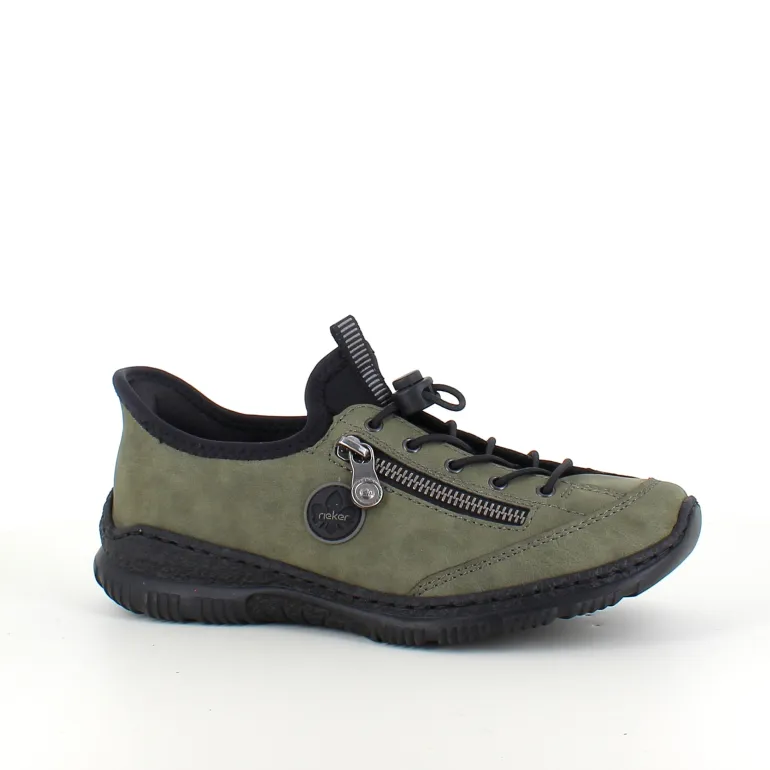 Olivengrøn Rieker slip-on sneakers