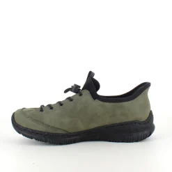 Olivengrøn Rieker slip-on sneakers