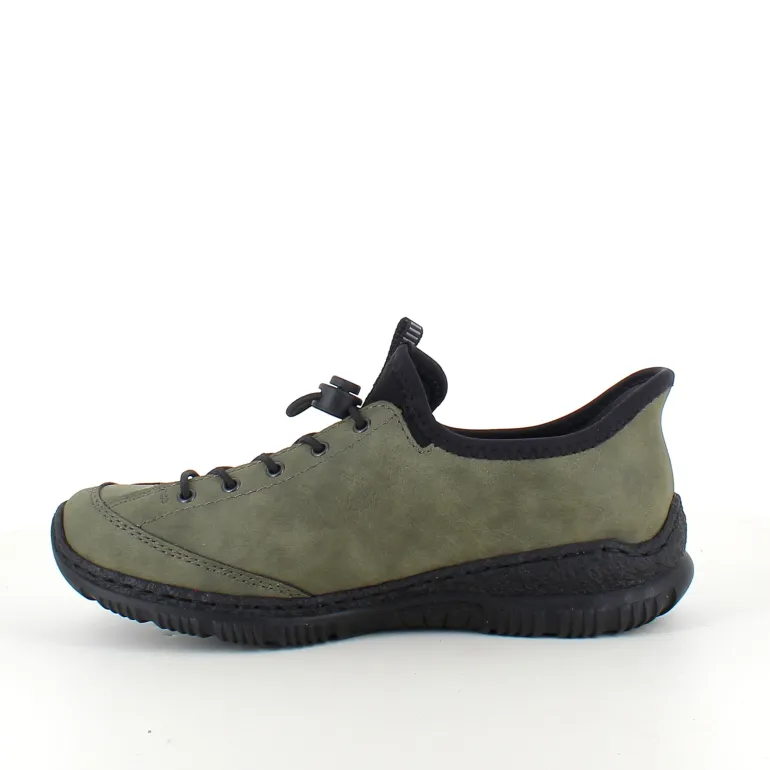 Olivengrøn Rieker slip-on sneakers