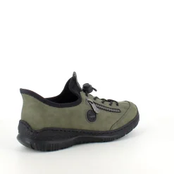 Olivengrøn Rieker slip-on sneakers