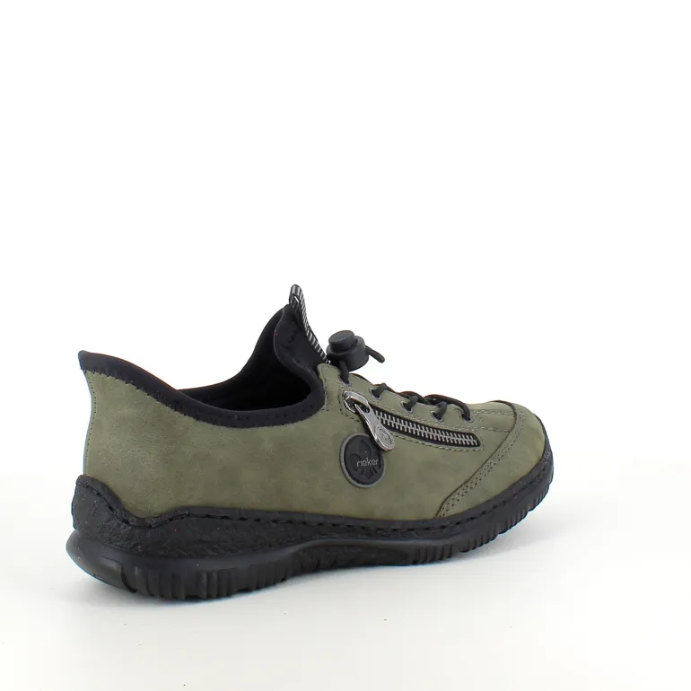 Olivengrøn Rieker slip-on sneakers