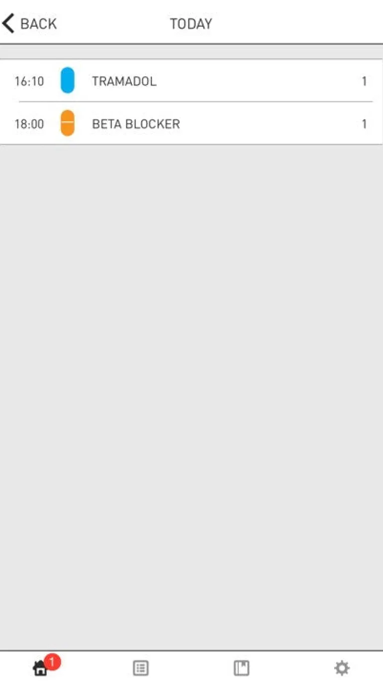 Pilleæske med huske app til telefonen.