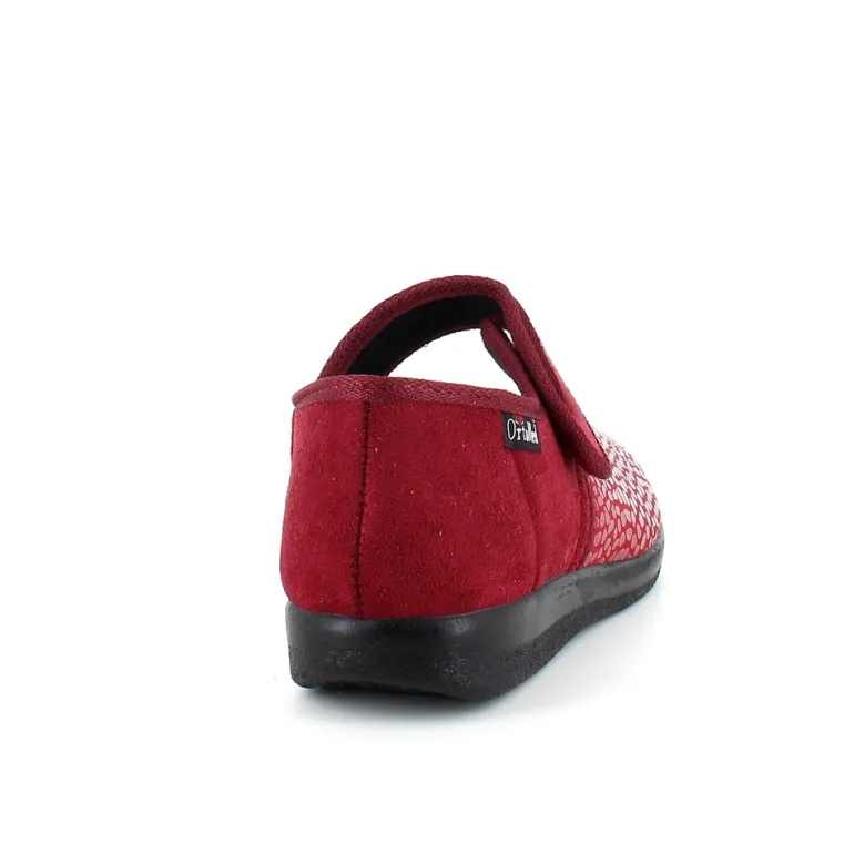 Rød ballerina med velcro og god plads