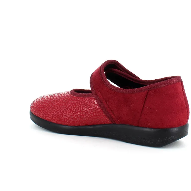 Rød ballerina med velcro og god plads