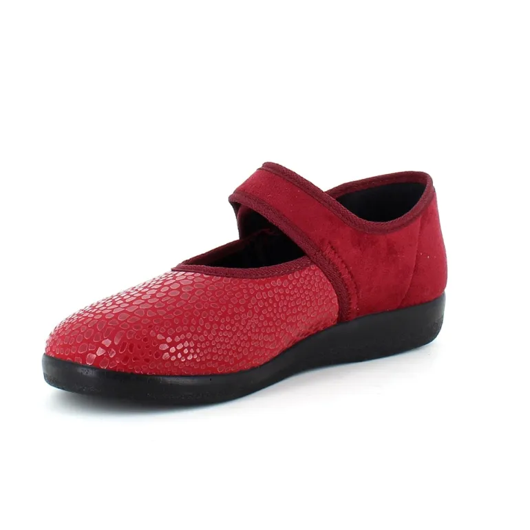 Rød ballerina med velcro og god plads