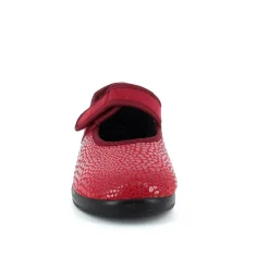 Rød ballerina med velcro og god plads