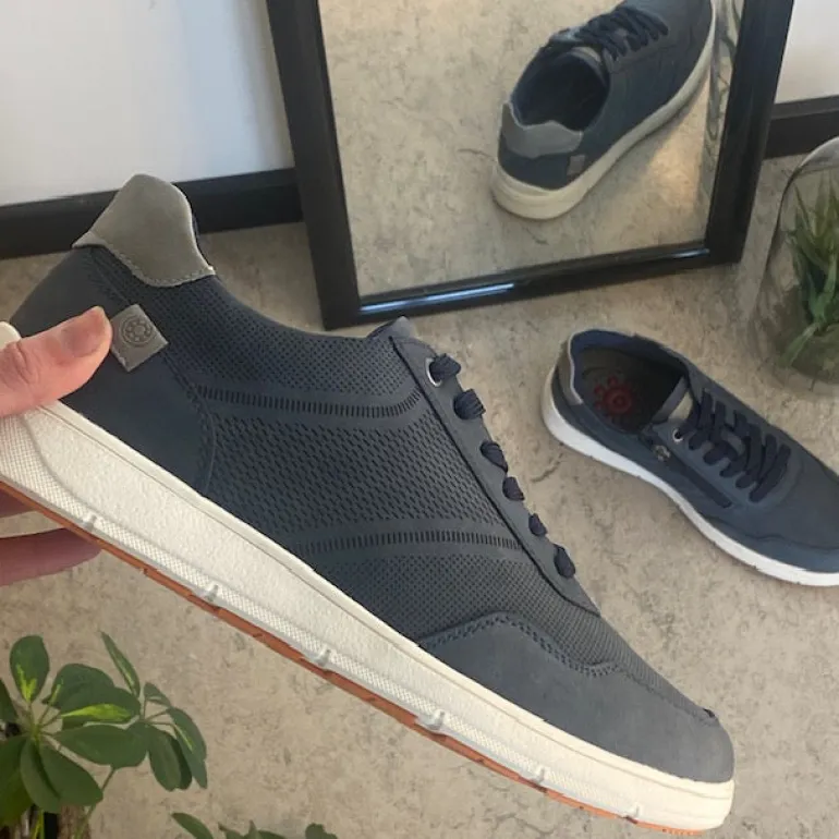 Relife sporty arbejdssko i navy med Soft Reflex-system – let komfort til lange dage på fødderne