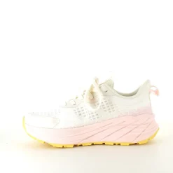 Råhvide letvægtssko med rosa Nonslip ydersål
