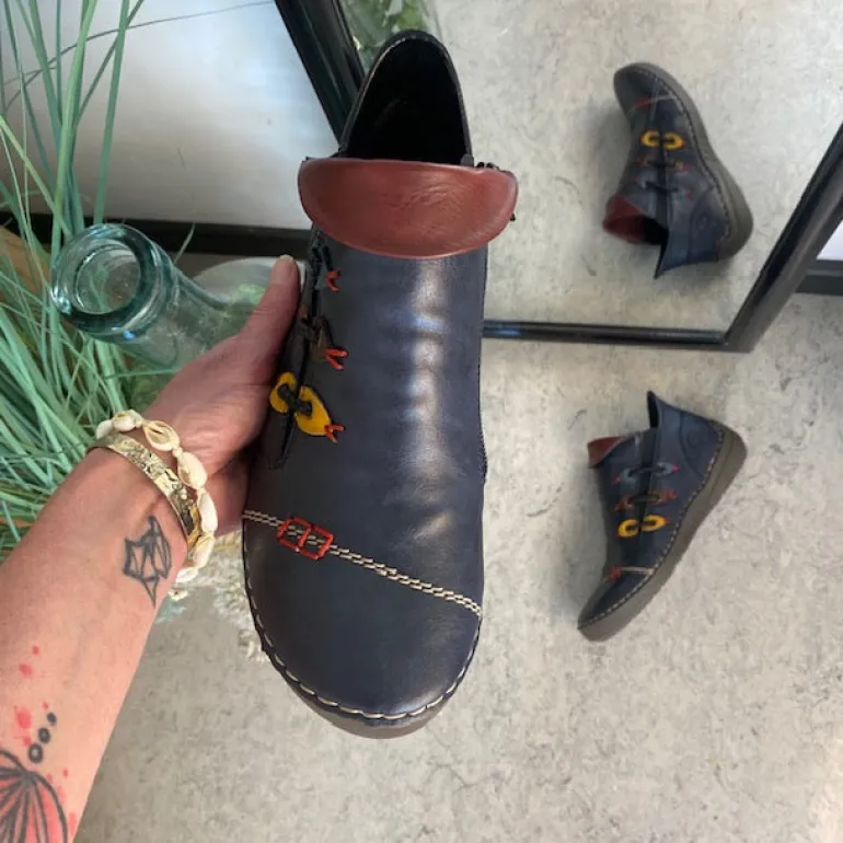 Rieker støvle til dame i blå