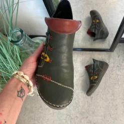 Rieker støvle til dame i grøn