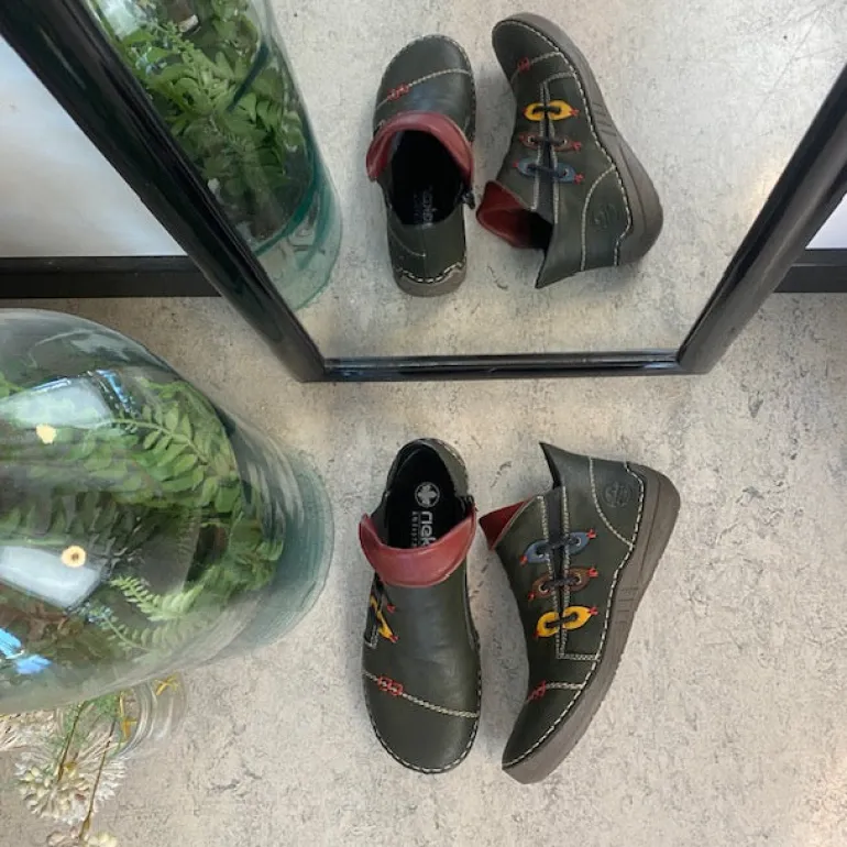 Rieker støvle til dame i grøn