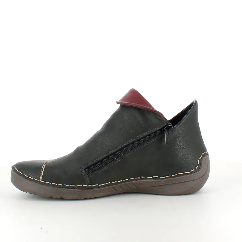 Rieker støvle til dame i grøn