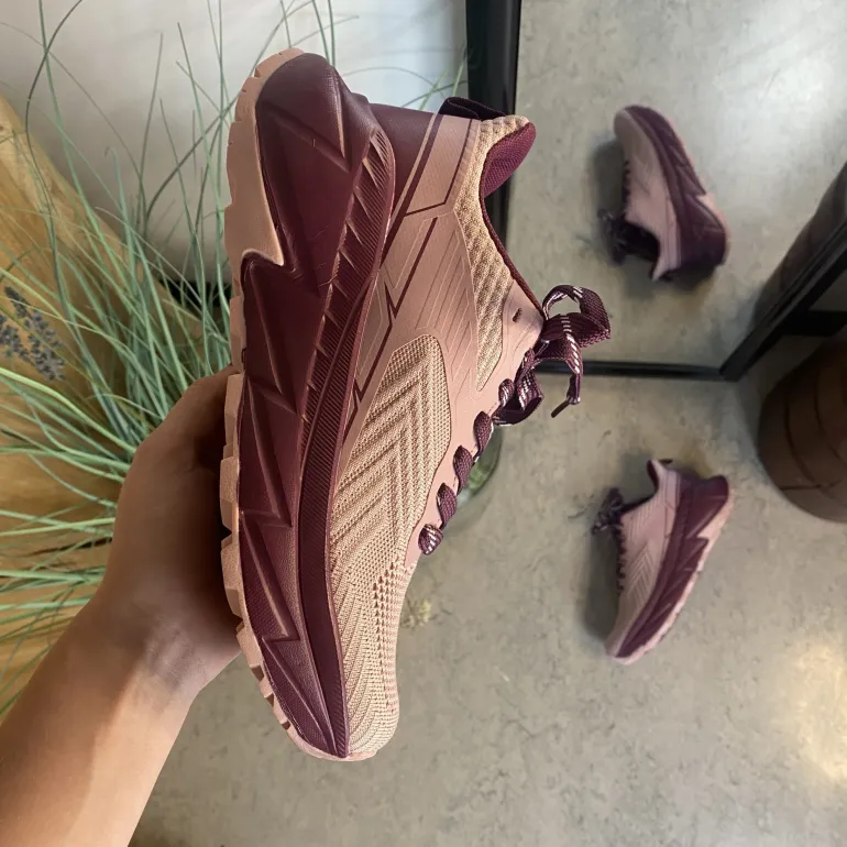 Rosa komfortsko med stødabsorberende sål