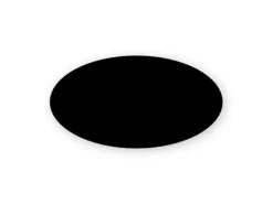 Rundt navneskilt med magnet